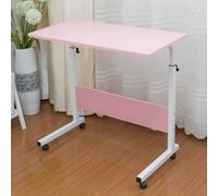 Scrivania Regolabile in Altezza, Tavolino da Laptop Con Rotelle Freni, Porta Pc Computer Altezza, stabile, Adatto Alla Camera da Letto, All'ufficio Di Casa(Pink,60cm/23.6in)