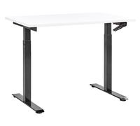 Scrivania regolabile manualmente bianco e nero 120 x 72 cm DESTINES