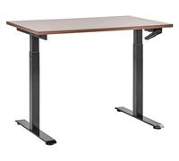 Scrivania regolabile manualmente legno chiaro e nero 120 x 72 cm DESTINES