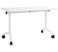 Scrivania rettangolare pieghevole con rotelle portatile con struttura in metallo