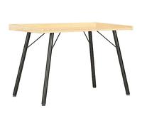 Scrivania Rovere 90x50x79 cm, Modern Office Desk with Raised Edges, Compact Writing Table for Home Office, Study & Living Room, Sturdy MDF Wood Powder Coated Metal Legs, Easy Assembly, Black & Oak