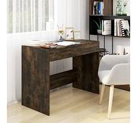 Scrivania Rovere Fumo 101x50x76,5 cm in Truciolato - Modern Office Desk with 2 Drawers, Sturdy Work Table for Home Office, Study, School, Compact Writing Desk, Easy Assembly, Durable Particle Board