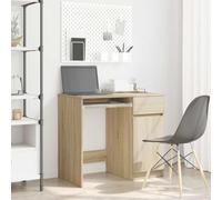 Scrivania Rovere Sonoma 86x49x76 cm in Legno Multistrato - Modern Office Desk with Storage Drawer Shelf, Sturdy Multilayer Wood, Home Office & Study Table, Spacious Workstation for Organization