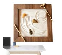 Scrivania Sabbia Giardino Zen | Giardino di Sabbia Zen in Legno,Decorazione per la casa artificiale, Sabbia Zen, decorazione per ufficio retrò per regalo, casa, camera da letto