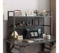 Scrivania Scaffale Libreria Scrivania Regolabile: Supporto Organizer Ufficio Forniture Scaffale Espositore Scrivania Ripiano Superiore per Ufficio Casa Desktop Rack Desktop Storage Rack(Schwar,55/20/6
