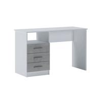 Scrivania Con Libreria Reversibile Salvaspazio Barlow Scrittoio Scaffali Laterali Mobile Desk Postazione Pc Da Studio Ufficio Soggiorno Sala da Pranzo 120 x 144 x 53 cm Colore Bianco