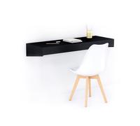 Scrivania sospesa a muro Evolution 120x40, Nero Frassino