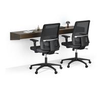 Scrivania sospesa a muro Evolution 180x40, Noce Scuro
