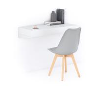 Scrivania sospesa a muro Evolution 90x40, Bianco Frassino