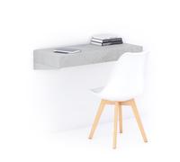Scrivania sospesa a muro Evolution 90x40, Grigio Cemento