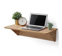 Scrivania sospesa da parete in legno con design pieghevole e mensole da comodino per Chasing the Dawn
