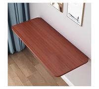 Scrivania sospesa da parete per computer portatile, tavolo da pranzo salvaspazio, design compatto color teak (50 x 40 cm) per casa, ufficio e piccoli spazi