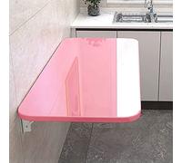 Scrivania sospesa da parete, pieghevole, per computer, salvaspazio, per casa, ufficio, bar, camera da letto, cucina, rosa, 100 x 40 cm