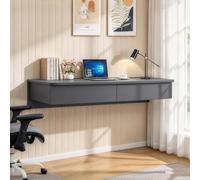 Scrivania Sospesa da Parete,Toeletta con Cassetti Contenitore | Già Assemblata,Salvaspazio,per Camera da Letto,Soggiorno e Piccoli Spazi,Solo Tavolo(Gray,80*40*20cm)