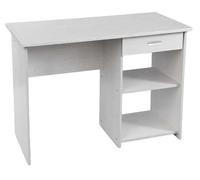 SCRIVANIA TAVOLO SCRITTOIO SALVASPAZIO PORTA PC MODERNO BIANCO LEGNO 10848h75