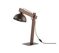Scrivania Tischleuchte Giunto Snodato 52cm Alto Legno Metallo E27 Regolabile
