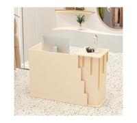 Scrivania trapezoidale aggiornata con bancone, elegante tavolo per receptionist frontale, design moderno, 120 cm, per uffici e cliniche