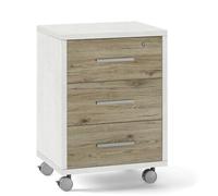 Scrivania ufficio bianca angolare 180 cm Scrivanie il legno con cassettiera