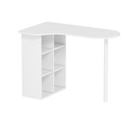 SCRIVANIA UFFICIO HOMCOM IT836-632V00WT - MDF e acciaio, 100x59x75.5cm, 6 ripiani regolabili