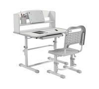 SCRIVANIA UFFICIO ZONEKIZ IT312-106V80GY - PP, MDF, Acciaio, 80x54.5cm, Altezza regolabile