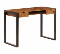 Scrivania VidaXL in legno massello di Sheesham e acciaio 110x55x78 cm