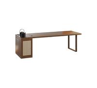 Scrivanie da ufficio Vanity Desk Il lungo tavolo da lavoro con tè nell'ufficio del capo è un moderno mobile semplice in legno massello adatto per casa e azienda