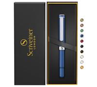 Scriveiner Rollerball Blu EDC di lusso, splendida penna tascabile con finitura cromata, miglior regalo per uomini e donne, ricarica tedesca, idea regalo, penne di design per ufficio