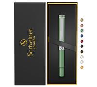 Scriveiner Rollerball Verde EDC di lusso, splendida penna tascabile con finitura cromata, miglior regalo per uomini e donne, ricarica tedesca, idea regalo, penne di design per ufficio
