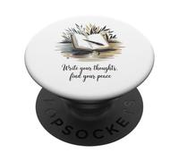 Scrivi i Tuoi Pensieri Trova la Tua Pace Tema di Riflessione PopSockets PopGrip Adesivo