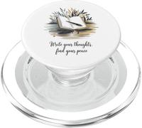 Scrivi i Tuoi Pensieri Trova la Tua Pace Tema di Riflessione PopSockets PopGrip per MagSafe