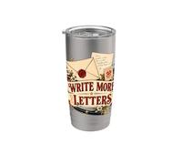 Scrivi più Lettere Vintage Bicchiere termico in acciaio inox doppia parete