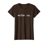 Scrivi su Scrittori di Macchine da Scrivere Meme Maglietta, Donna, Marrone, 3XL
