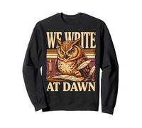 Scriviamo a Dawn Vintage Owl Scrittori E Poeti Felpa