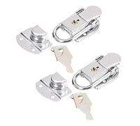 Scrocco a molla, scrocco a cerniera, Chiusura a scatto con gancio a molla, 67x34x10 mm, confezione da 2