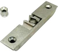 Scrocco Di Chiusura Temporanea Per Serramenti In Legno | Modello COD 118 In Zama Finitura Argento | Dimensioni Precise 82x18x8 mm Con Aria 4 mm E Interasse 9 mm