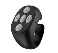 Scrolling Ring | Remote Control Rings Fingers Scrollers | Page Turner,Compatible with, | Finger Scroller for Camera Video Shutter Selfie Button - Black