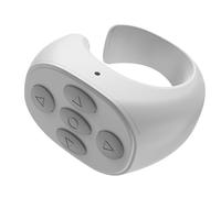 Scrolling Ring, Video Remote Shutter, Handset Camera Shutter, Wireless Page Turner Clicker for Taking Photos, Reading E-Books, Watching Videos, 1.46x0.71x1.3 inches, Black, White