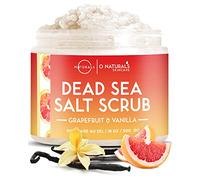 O Naturals 510g Scrub Corpo Esfoliante Pompelmo e Vaniglia Olio Corpo Levigante Scrub Corpo Peli Incarniti - Sale del Mar Morto Scrub Viso Esfoliante e Scrub Piedi