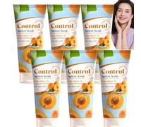 Scrub all'albicocca, scrub esfoliante per il viso da donna, scrub delicato con estratto di albicocca, pulizia profonda, elimina la pelle morta, schiarisce la pelle opaca, liscia la pelle (6 pezzi)