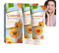 Scrub all'albicocca, scrub esfoliante per il viso da donna, scrub delicato con estratto di albicocca, pulizia profonda, elimina la pelle morta, schiarisce la pelle opaca, liscia la pelle (2 pezzi)