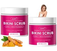 Scrub Bikini con 10% Di Ah Bha e Curcuma per la Zona Bikini e Ascelle,2pcs Scrub Corpo Scrub Salino Balinian Spa,Crema Esfoliante,Rimuove Peli Incarniti E Imperfezioni da Rasatura
