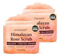 Scrub corpo al sale dell'Himalaya, 340,2 g ciascuno, con collagene e cellule staminali, scrub esfoliante al sale per la cellulite, pulizia profonda per acne, cicatrici, rughe, idrata la pelle