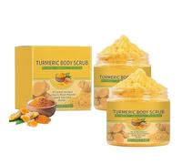 Scrub corpo alla curcuma, burro di karité e sale del Mar Morto Esfoliante idratante naturale, rimuove le cellule morte, contiene burro di karité, uniforma il tono della pelle (2 pcs)
