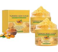 Scrub corpo alla curcuma - Scrub esfoliante idratante naturale, pulizia profonda, idratante delicato, rimuove la pelle morta, contiene burro di karité, favorisce il tono della pelle, per tutti i tipi