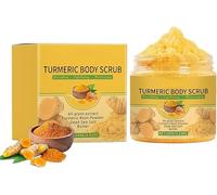 Scrub corpo alla curcuma - Scrub esfoliante idratante naturale, pulizia profonda, idratante delicato, rimuove la pelle morta, contiene burro di karité, favorisce il tono della pelle, per tutti i tipi