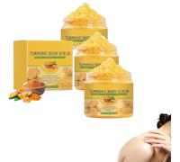 Scrub Corpo Alla Curcuma, Scrub Esfoliante Naturale Per Il Viso, Crema Peeling Viso Illuminante, Migliora Le Macchie Scure, Uniforma Il Tono Della Pelle Cura Della Pelle (3pcs)
