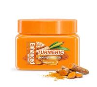Scrub corpo naturale alla curcuma per una pelle luminosa - Esfoliante delicato per zone ruvide e secche, trattamento idratante profondo per levigare la texture