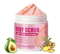 Scrub Corpo, Scrub Corpo Esfoliante con Curcuma e Avocado, Delicato Esfoliante che Esfolia e Rimuove l’Opacità, Nutre la Pelle e la Rende Morbida e Luminosa