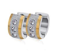 Scrub Cubic Zircone Ear Stud Hoop Orecchini In Acciaio Inox Donne Uomini Coppia Gioielli Regalo Molto Pratico e PopolareDesign pratico