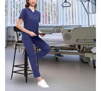 Scrub da donna Set Scrub da infermiera elasticizzato con scollo a V, comodo